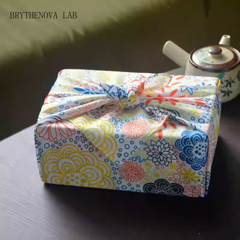 Furoshiki Wrap Cloth - ผ้าฟุโรชิกิญี่ปุ่น 70X70 ซม. กล่องเบนโตะห่ออาหารกลางวัน ผ้าพันของขวัญ ผ้าเช็ดแก้วน้ำ