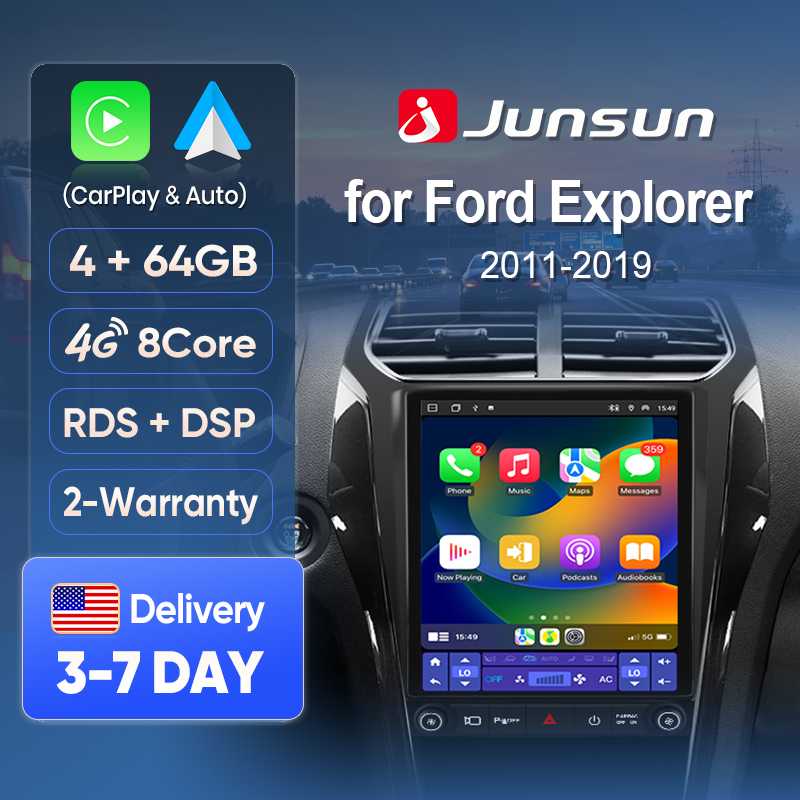 Japanese Work Lifestyle - หน้าจอ Junsun Wireless CarPlay สำหรับรถยนต์ Ford