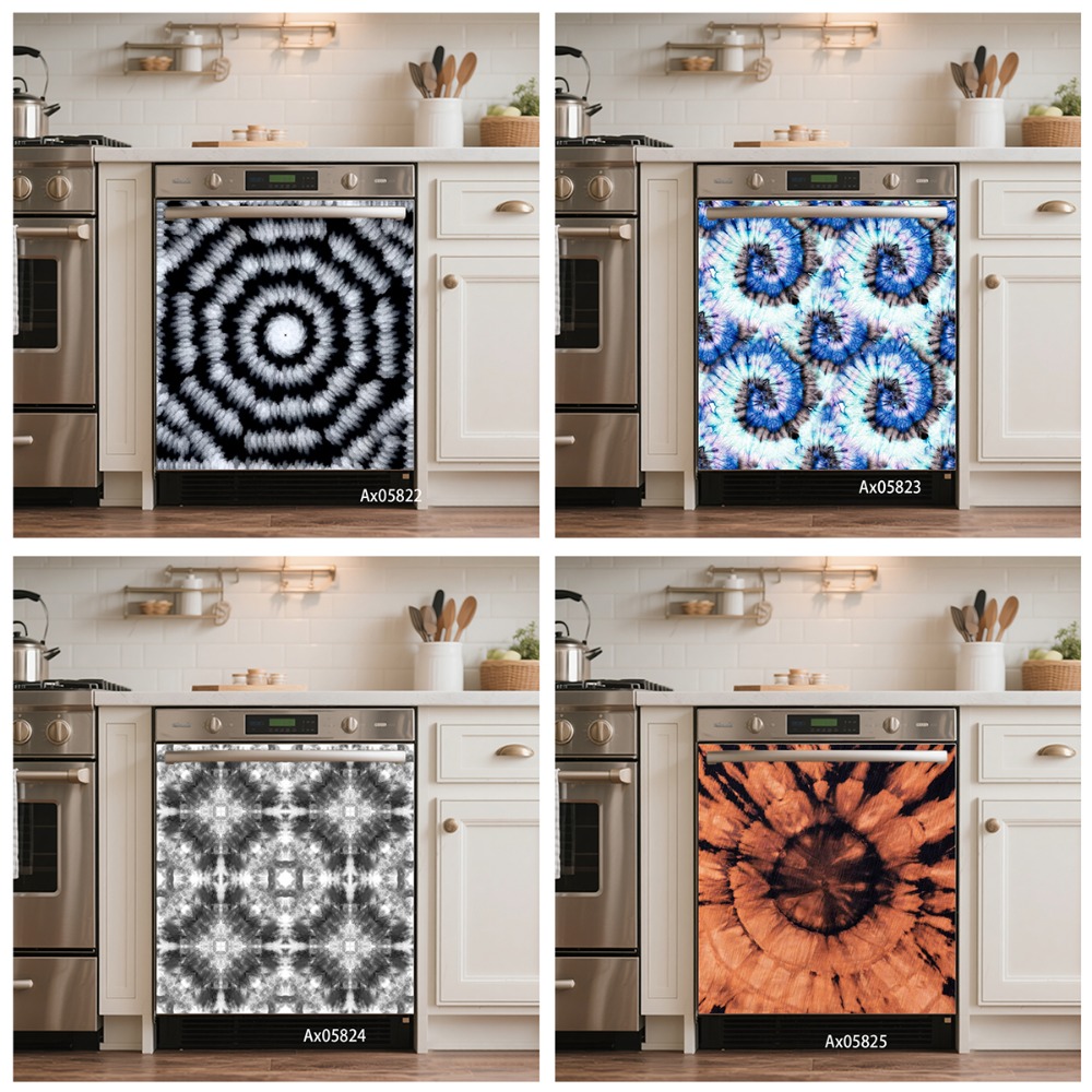 สติกเกอร์ติดเครื่องล้างจานลายโ - Shibori Tie Dye บทวิจารณ์และราคา
