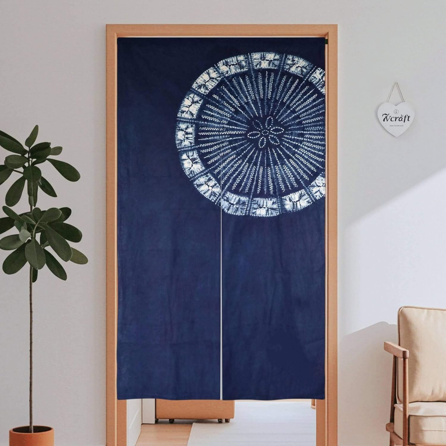 ม่านญี่ปุ่นย้อมมือ/ม่านประตูผ้ - Shibori Tie Dye บทวิจารณ์และราคา