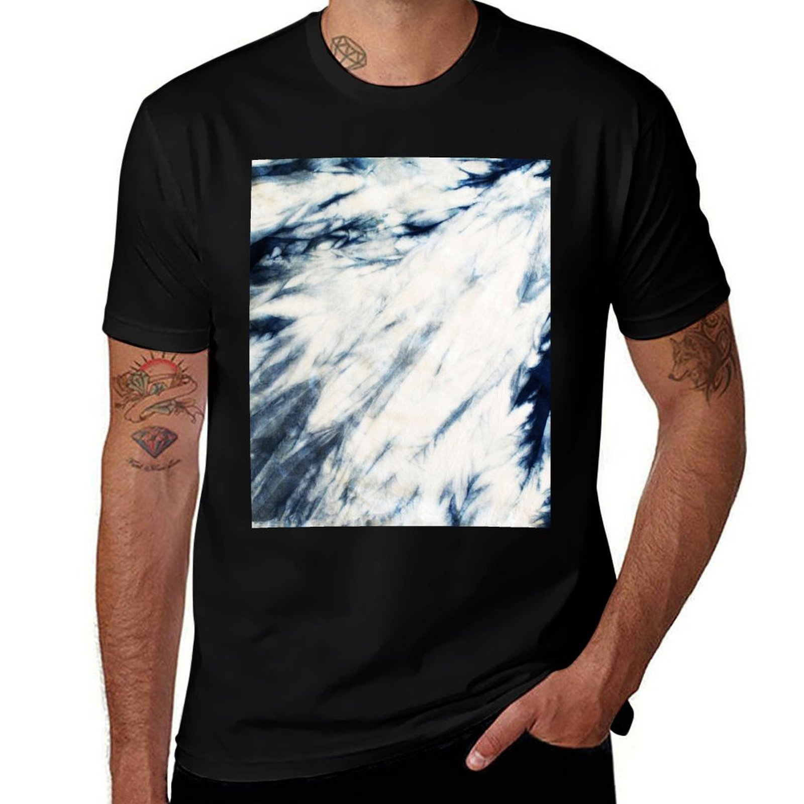 เสื้อยืดชิโบริ อินดิโก มาร์เบิ - Shibori Tie Dye บทวิจารณ์และราคา
