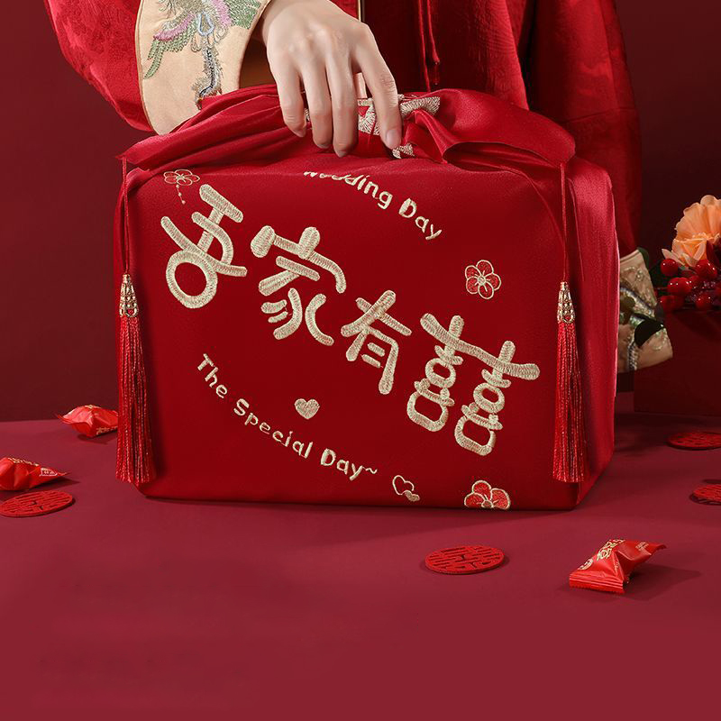 ผ้าเช็ดหน้าสีแดงสไตล์จีน ฟุโรช - Furoshiki Wrap Cloth บทวิจารณ์และราคา
