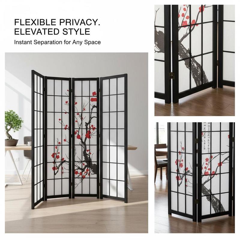 ฉากกั้นโชจิญี่ปุ่น 6 บาน สำหรั - Shoji Screen Divider บทวิจารณ์และราคา