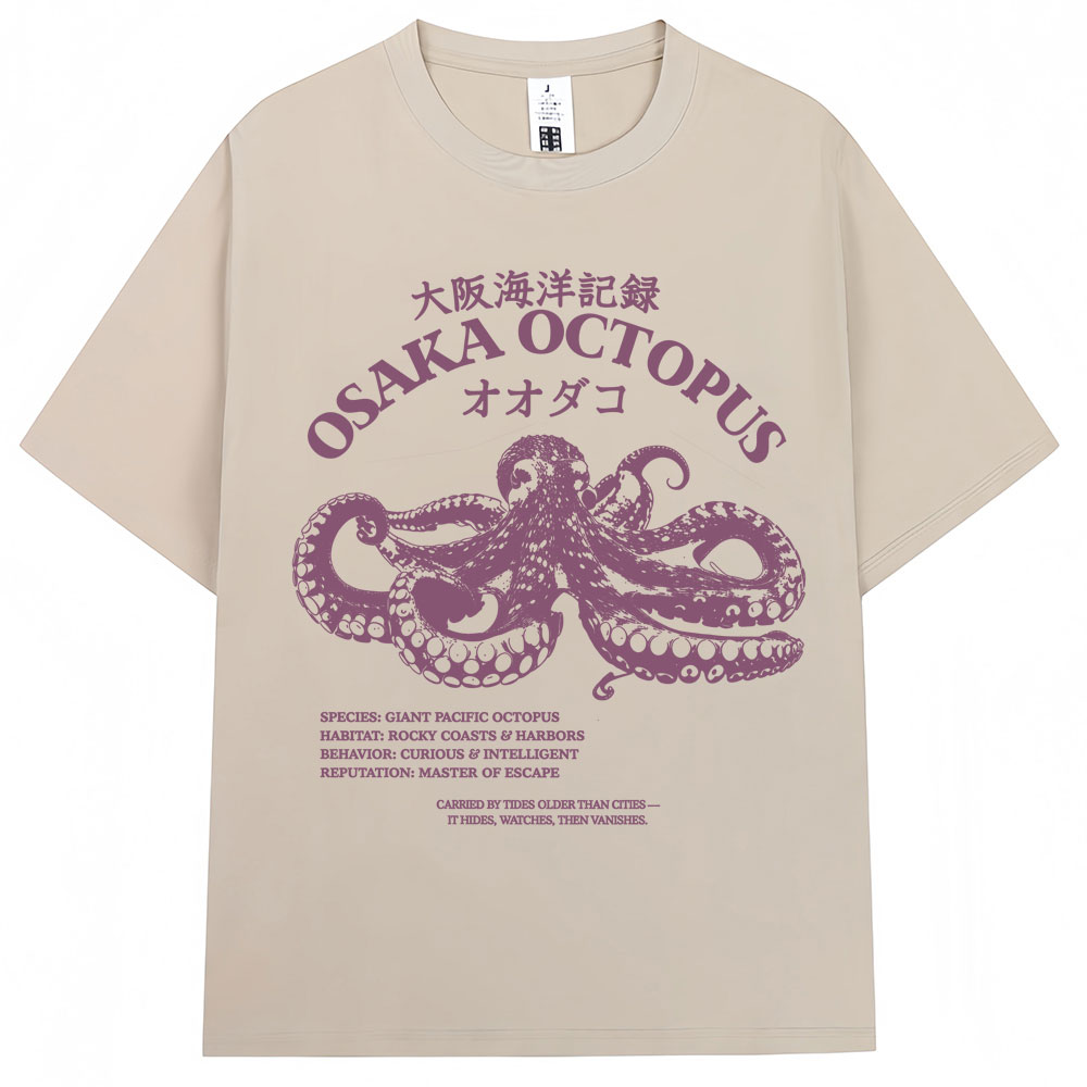 เสื้อยืดลายปลาหมึกโอเกะซ่าสไตล - Japanese Women Lifestyle บทวิจารณ์และราคา