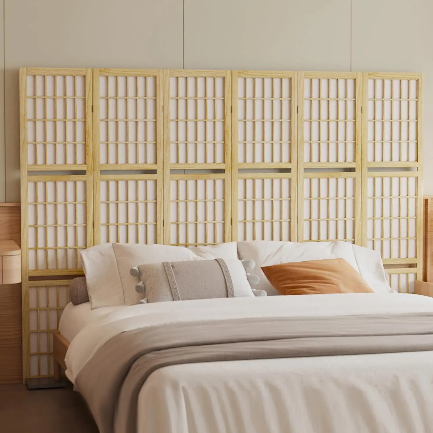 ฉากกั้นห้องพร้อมชั้นวางของ สูง - Shoji Screen Divider บทวิจารณ์และราคา