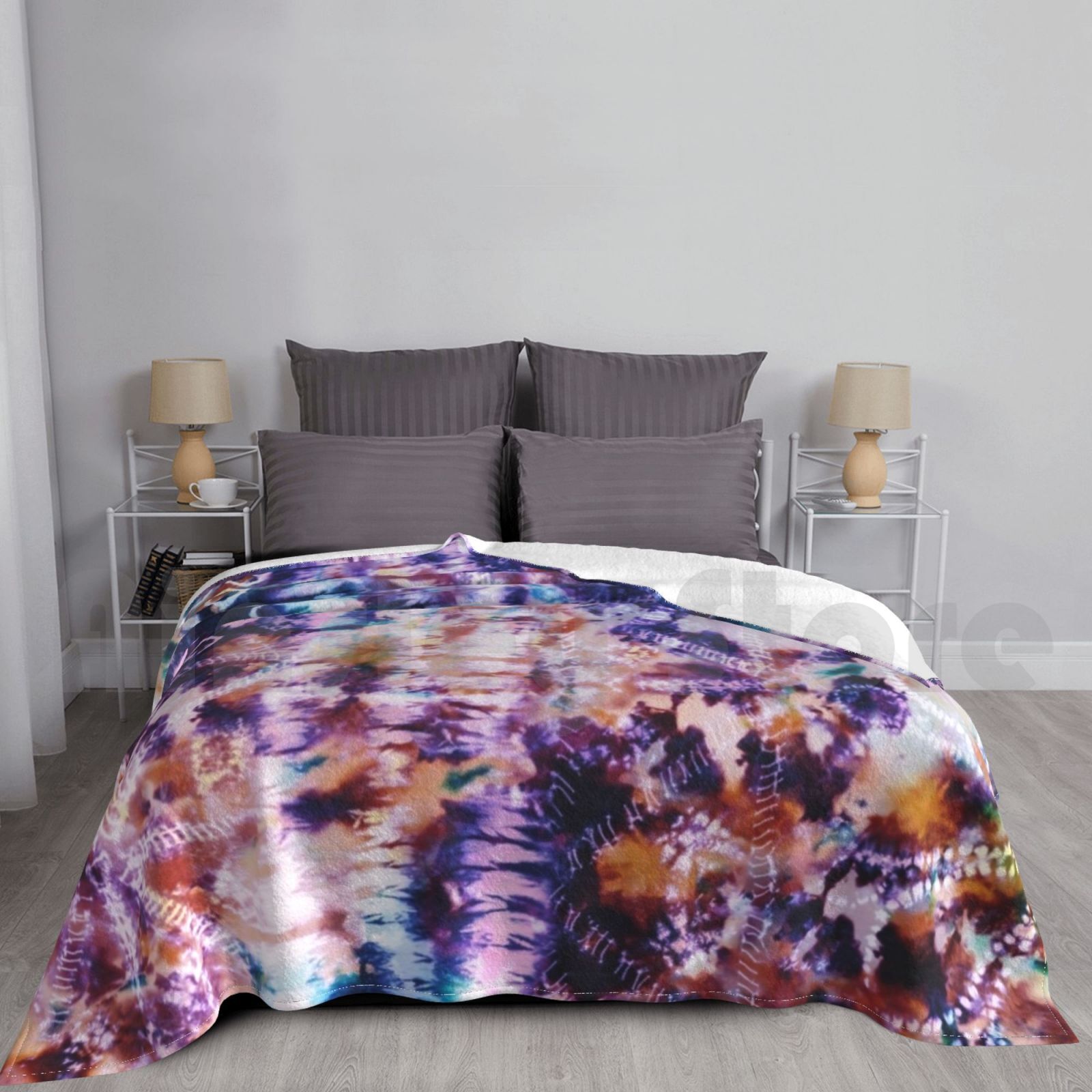 ผ้าห่มลายมัดย้อมชิบอริ ลายทิวท - Shibori Tie Dye บทวิจารณ์และราคา